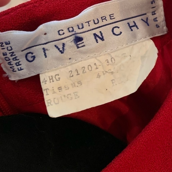 Givenchy Couture Vintage Red Audrey Hepburn Dress S - Picture 8 of 16